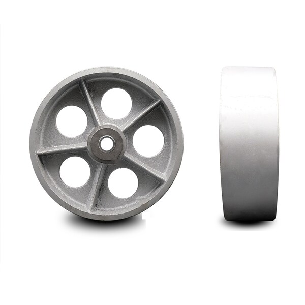 SCC-10" Semi Steel Cast Iron Wheel Only w/Roller Bearing -3/4" Bore-2500 lb Cpty